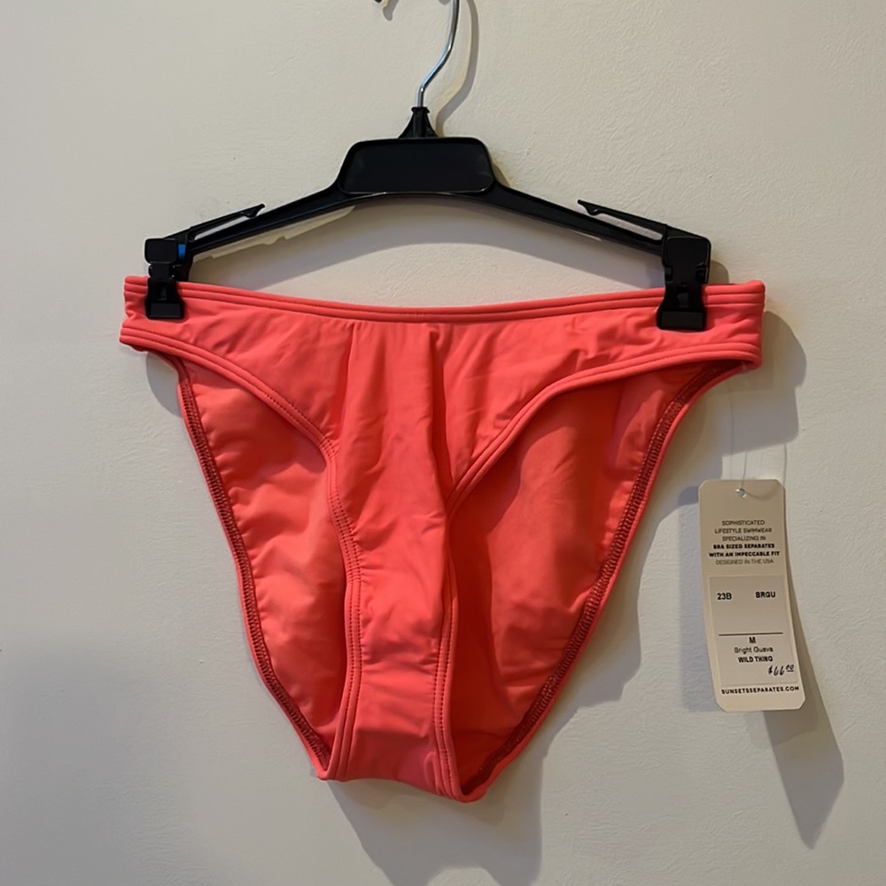 Sunsets California Bright Guava Wild Thing Bikini Bottom,Medium,NWT - Picture 3 of 10